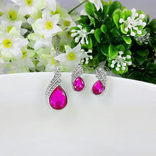Load image into Gallery viewer, 2019 Crystal Water drop Stud Earrings Pendants Necklace jewelry sets