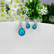 Load image into Gallery viewer, 2019 Crystal Water drop Stud Earrings Pendants Necklace jewelry sets