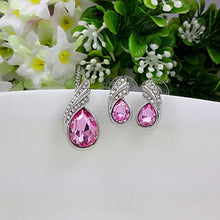Load image into Gallery viewer, 2019 Crystal Water drop Stud Earrings Pendants Necklace jewelry sets