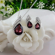 Load image into Gallery viewer, 2019 Crystal Water drop Stud Earrings Pendants Necklace jewelry sets