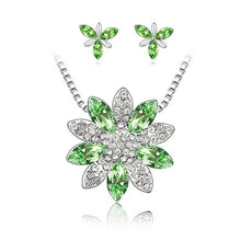 Load image into Gallery viewer, Fashion Snowflake austrian crystal nacklace earrings Jewelry