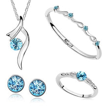 Load image into Gallery viewer, Necklace/Earring/Bracelet/Ring women Stars shining bride wedding Jewelry Sets