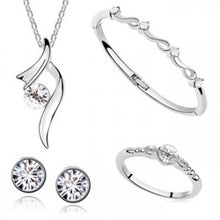 Load image into Gallery viewer, Necklace/Earring/Bracelet/Ring women Stars shining bride wedding Jewelry Sets