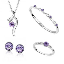 Load image into Gallery viewer, Necklace/Earring/Bracelet/Ring women Stars shining bride wedding Jewelry Sets