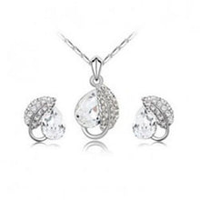 Load image into Gallery viewer, 2019 Crystal Leaf Pendant Jewelry Sets necklace earrings