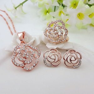 Jewelry Set Ring Necklace Earrings for Women