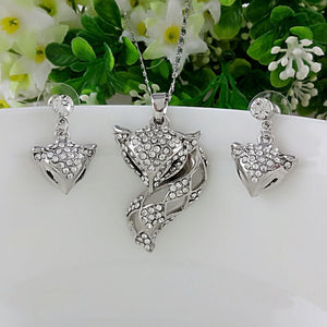 Crystal Pendant Necklaces Earring Jewelry Sets Fashion